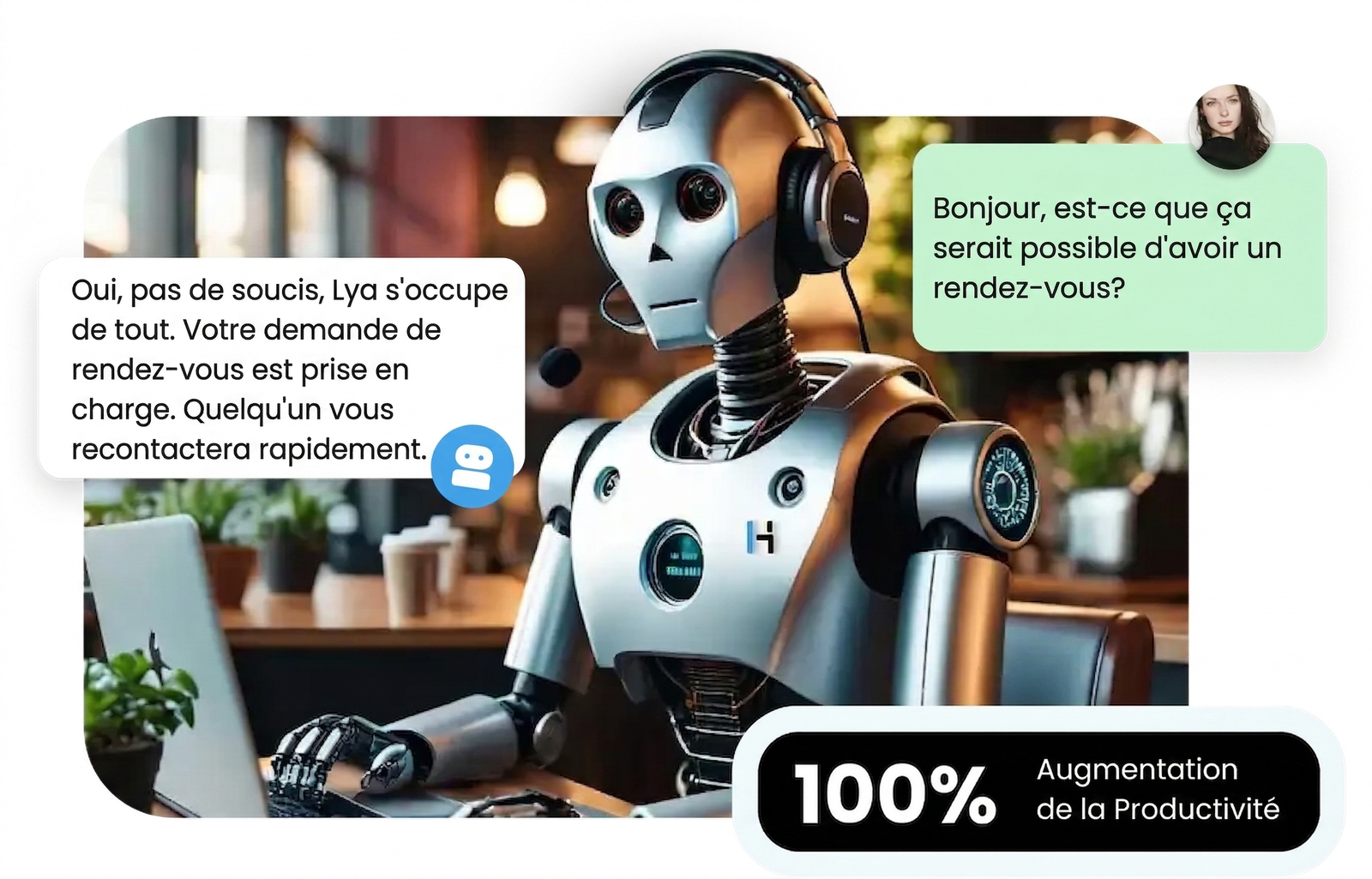 Support client interactif IA